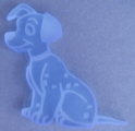 Incisione Plexiglass cane opaco azzurro